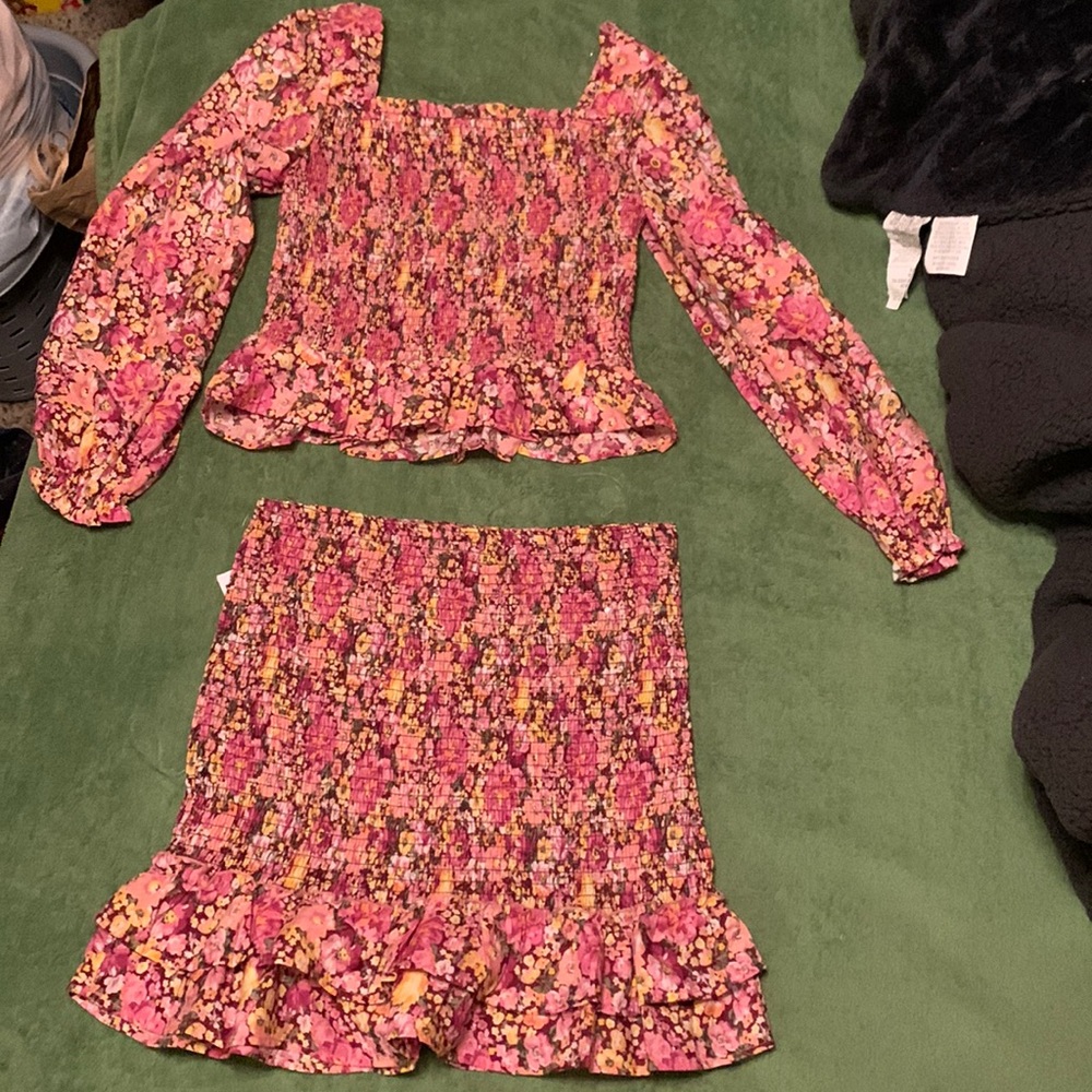 Crystal doll skirt set